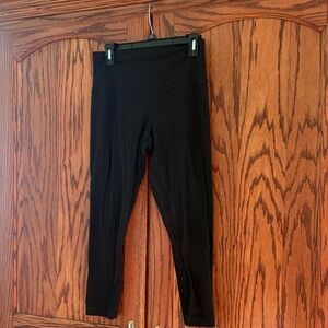 Black Lululemon ribbed High-Waisted Leggings